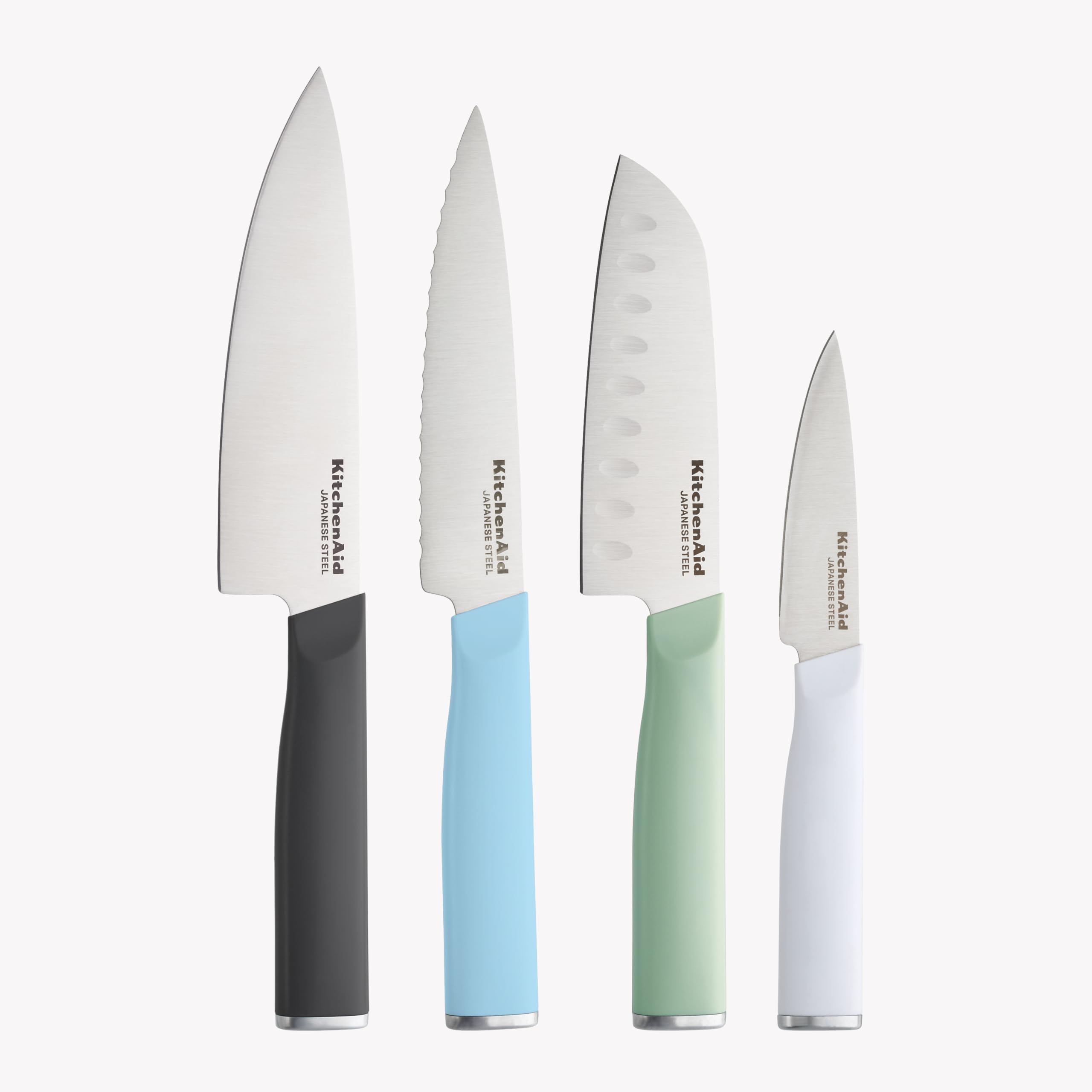 KitchenAid Chef Set with Custom-Fit Covers, Sharp Kitchen Knife, High-Carbon Japanese Stainless Steel Blade, 4 Piece, Multicolor - Image 6