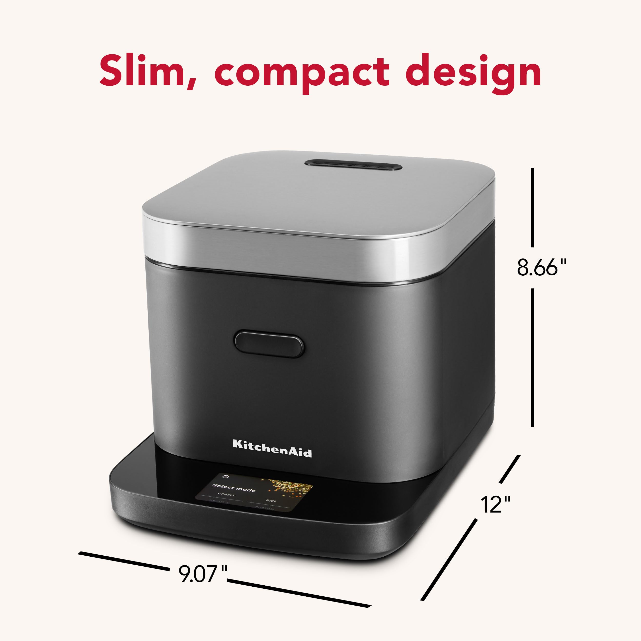 KitchenAid Compact Grain & Rice Cooker, KGC2154, Black Matte - Image 7