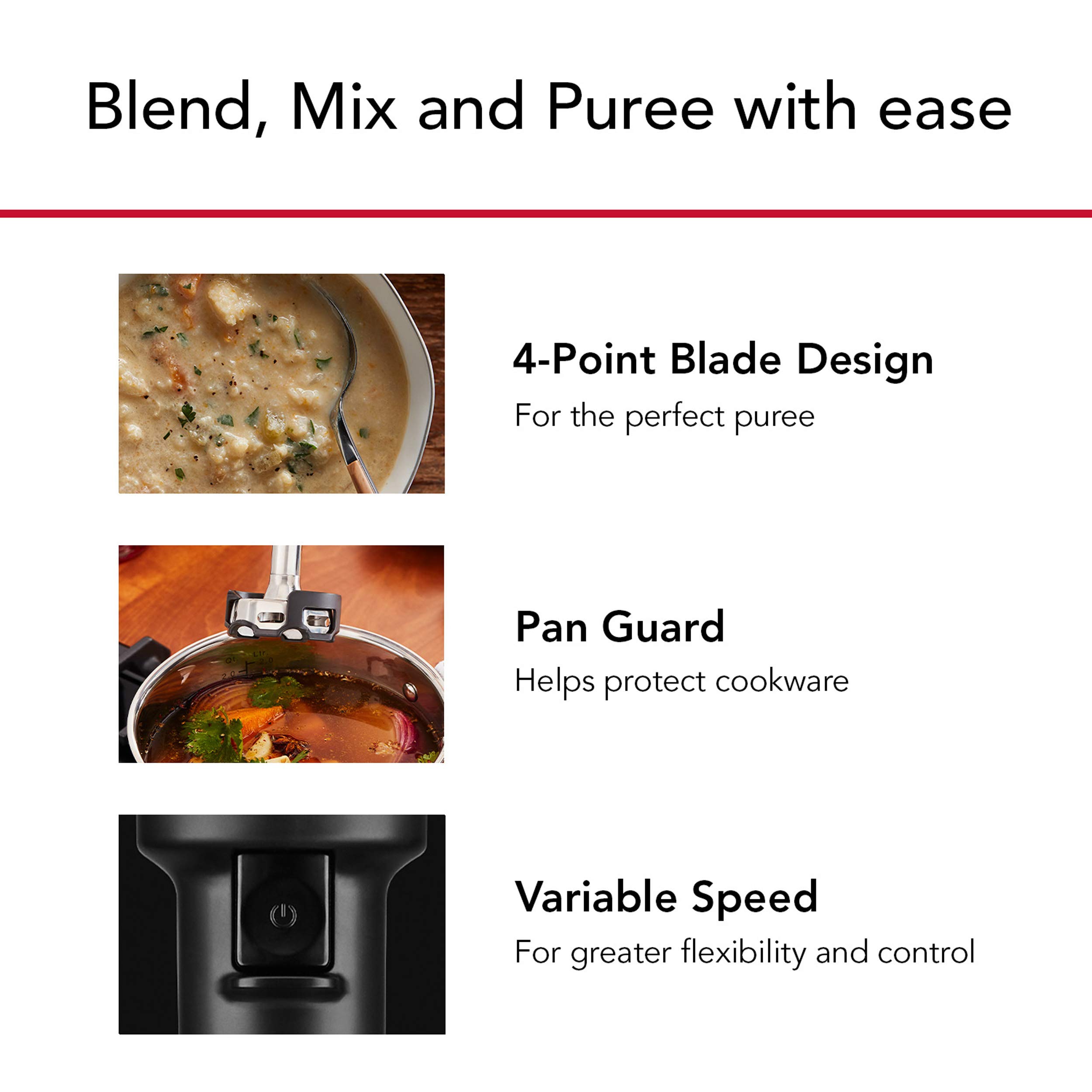 KitchenAid Cordless Variable Speed Hand Blender with Chopper and Whisk Attachment - KHBBV83 - Image 8