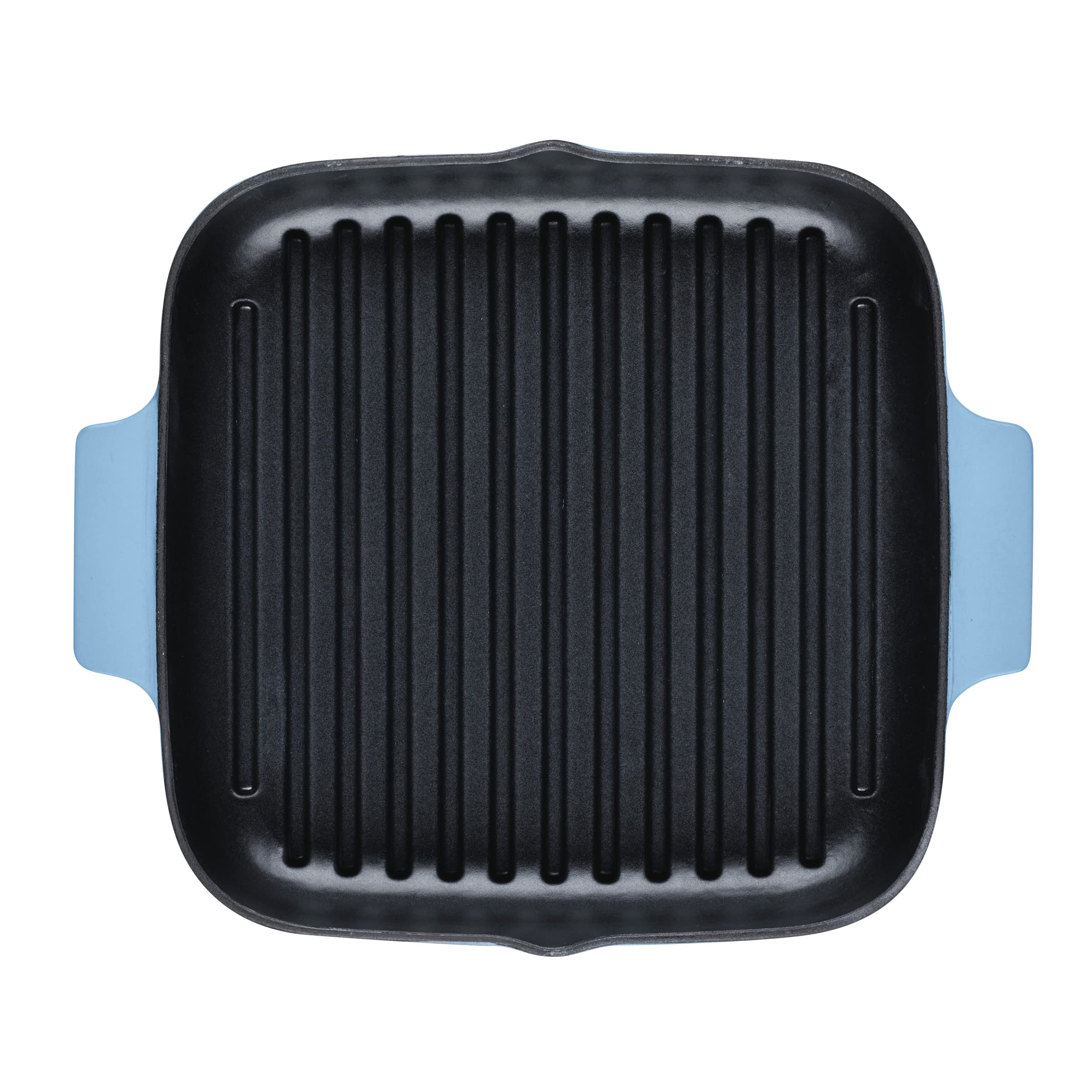 KitchenAid Enameled Cast Iron Square Grill and Roasting Pan, 11 Inch - Blue Velvet - Image 9
