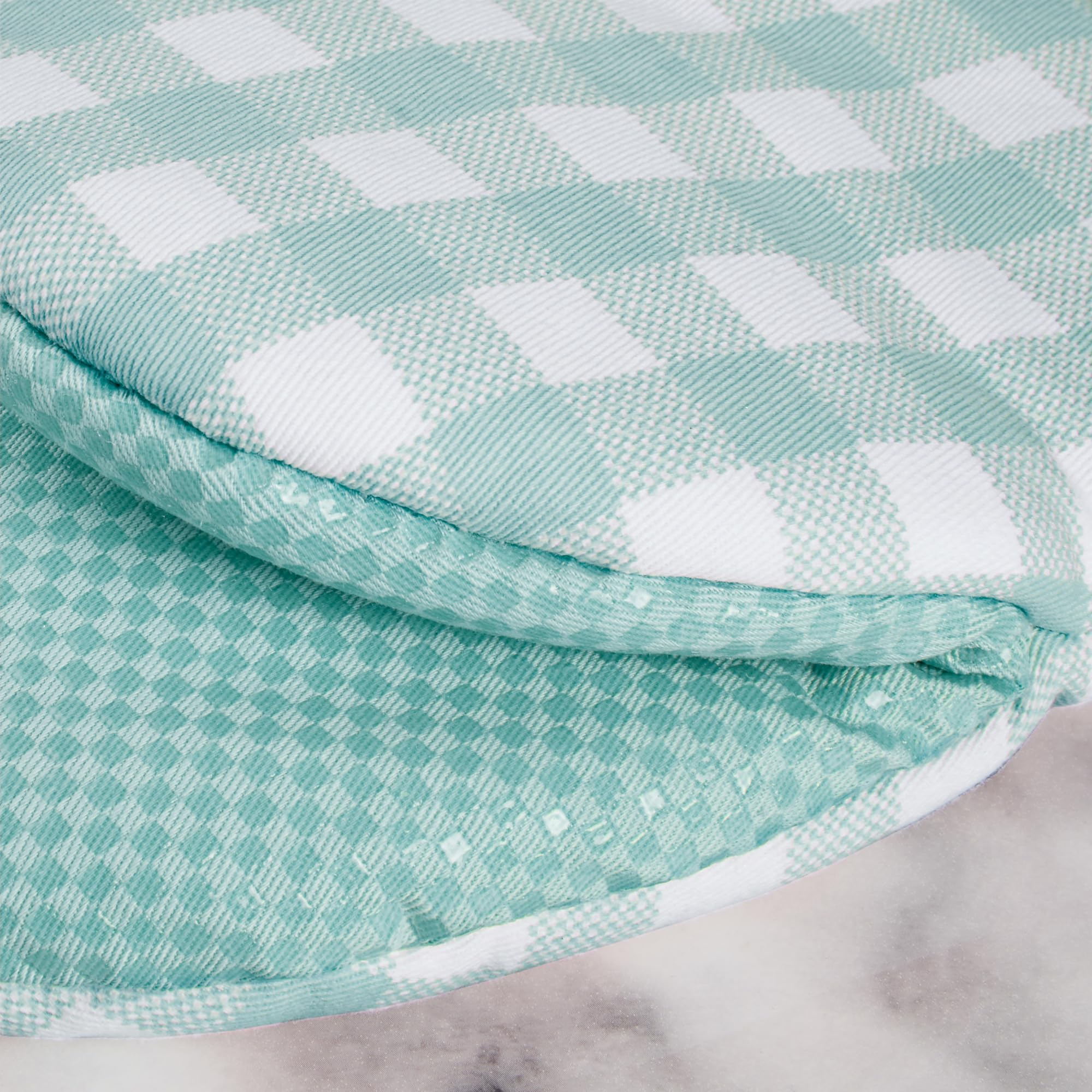 KITCHENAID Gingham Mini Oven Mitt 2-Pack Set, Mineral Water, 5.5"x8" - Image 5
