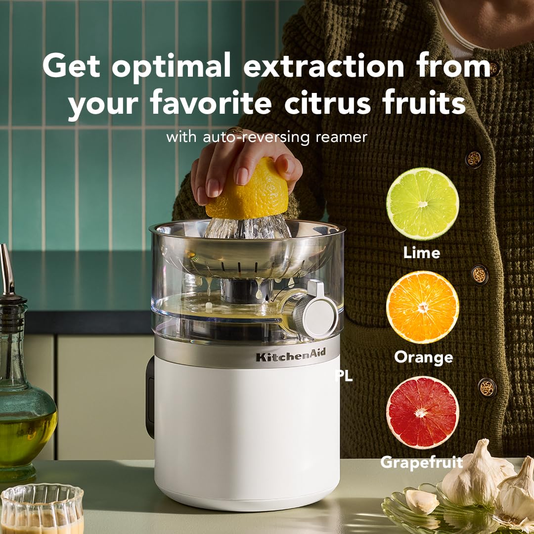 KitchenAid Go Cordless Citrus Juicer - battery sold separately, KCJR160, Porcelain White - Image 6