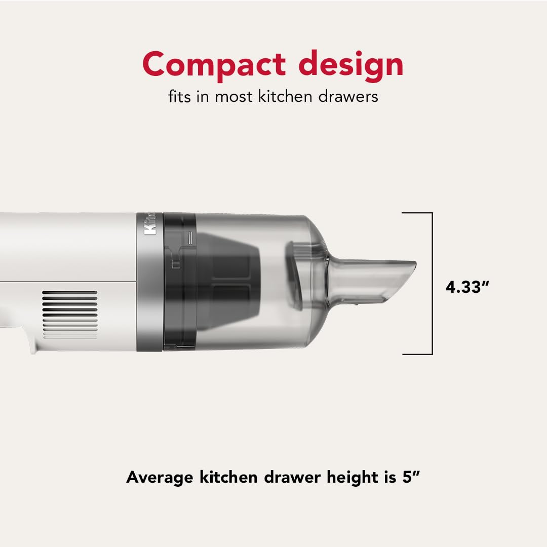 KitchenAid Go Cordless Kitchen Vacuum - Battery Sold Separately, KKVR100, Porcelain White - Image 6