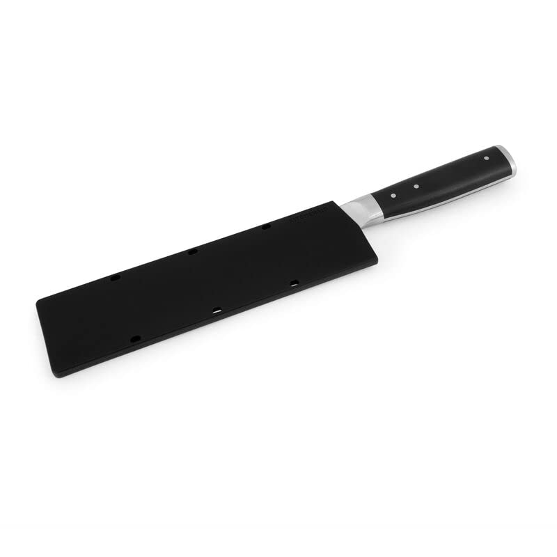 KitchenAid Gourmet Forged Triple Rivet Chef Knife with Custom-Fit Blade Cover, 8-inch, Sharp Kitchen Knife, High-Carbon Japanese Stainless Steel Blade, Black - Image 6