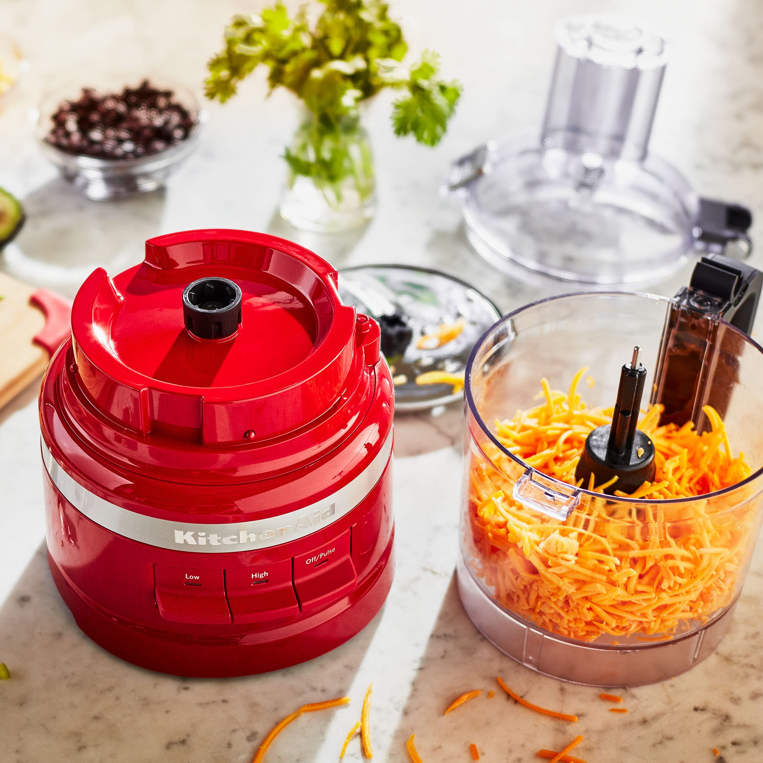 KitchenAid KFP0718ER 7-Cup Food Processor Chop, Puree, Shred and Slice - Empire Red - Image 7