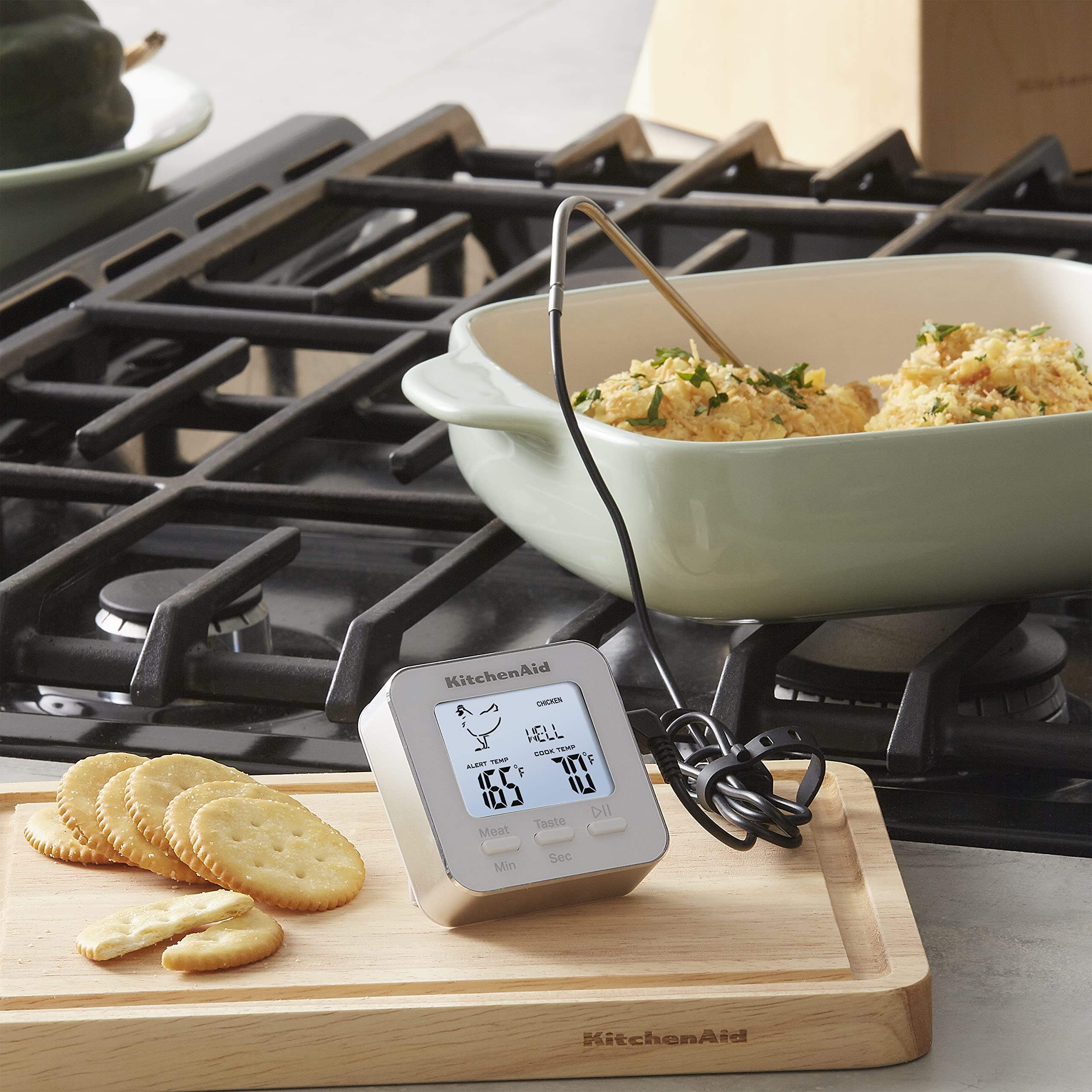 KitchenAid KQ906WH Programmable Wired Probe Thermometer White, Temperature Range: -40F to 482F/-40C to 250C, White - Image 3