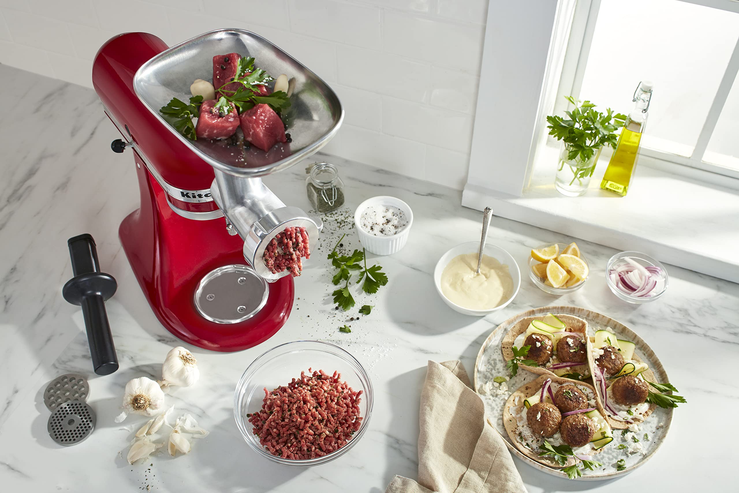 KitchenAid Stand Mixer Attachment, Food Grinder KSMMGA, Metal Food Grinder - Image 5