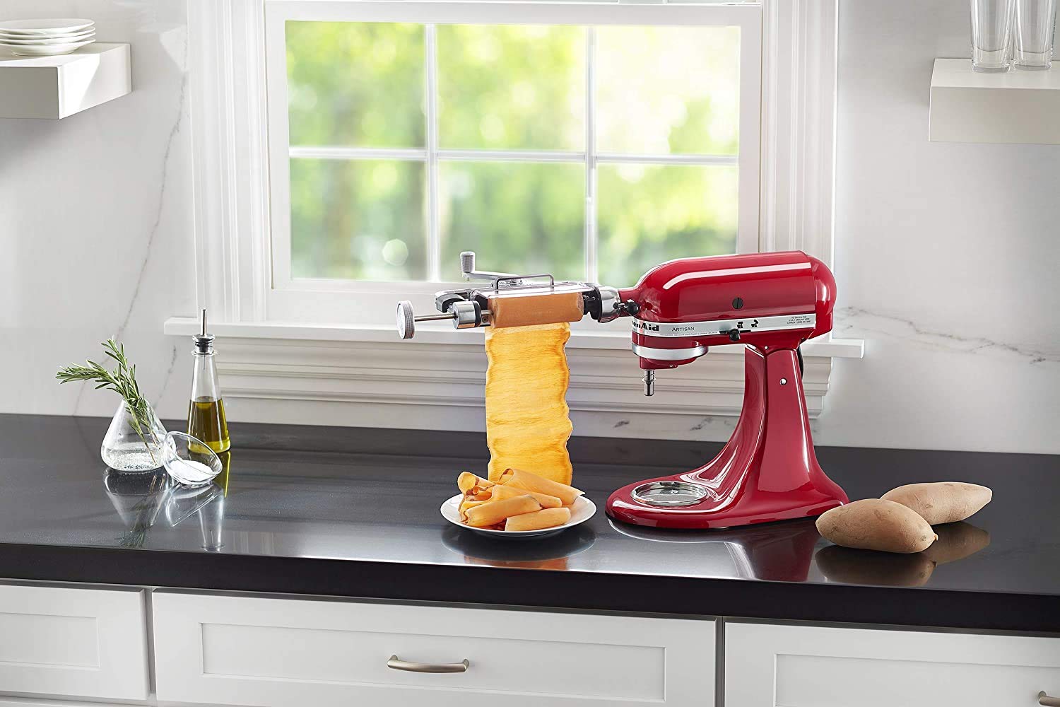 KitchenAid Vegetable Sheet Cutter Attachment with Noodle Blade Red - KSM2SCA - Image 5